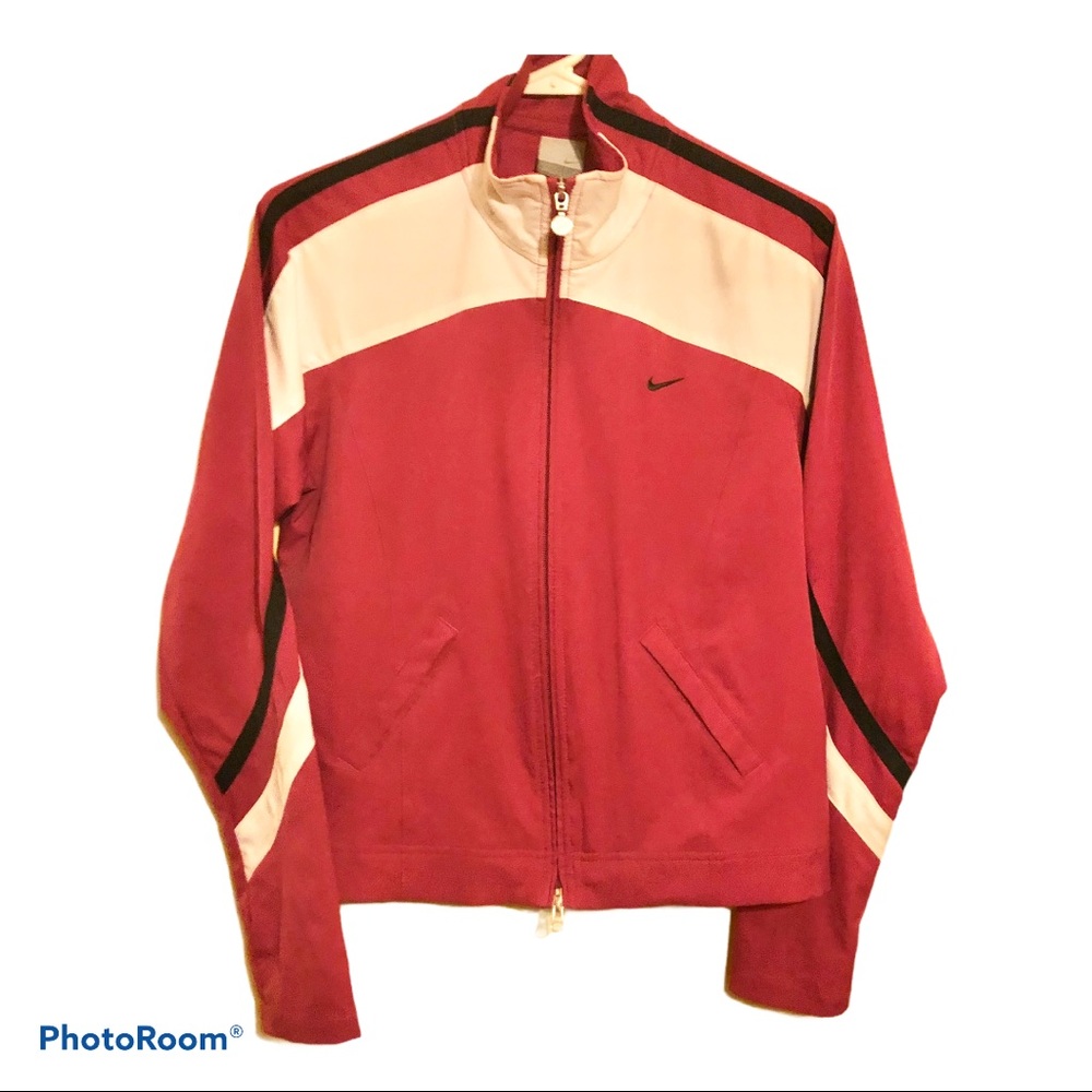 NIKE hot pink & white jacket size M